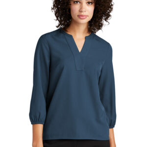 Women's Stretch Crepe 3/4 Sleeve Blouse Thumbnail