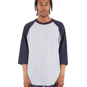 Unisex Raglan Three-Quarter Sleeve T-Shirt Thumbnail