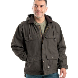Men's Heartland Washed Duck Zip-Off Hooded Coat Thumbnail