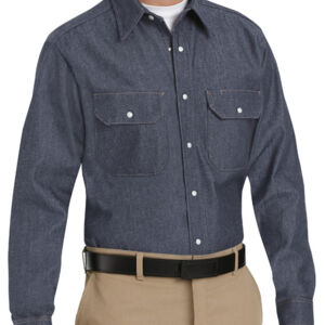 Men's Deluxe Denim Long Sleeve Shirt Thumbnail