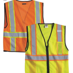 Unisex Economy Contrasting Vest with Zippered Front Thumbnail