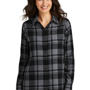 Women's Plaid Flannel Tunic Thumbnail