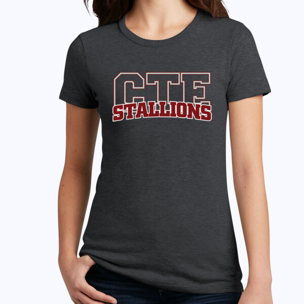 CTE Stallions - Women's Perfect Blend ® CVC Tee Thumbnail