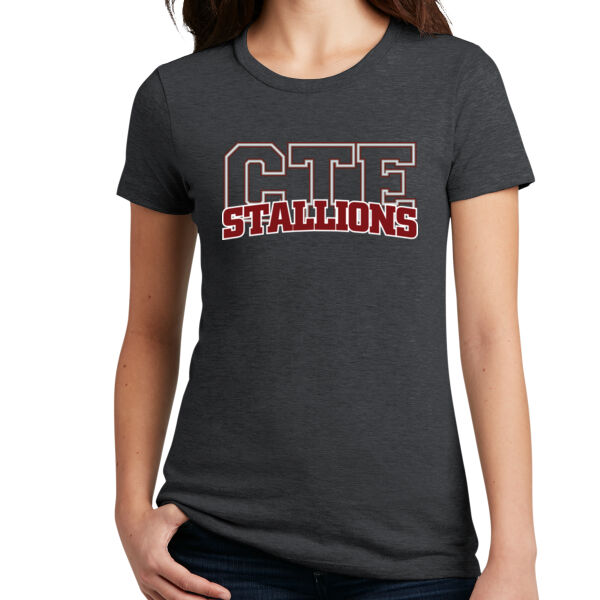 CTE Stallions - Women's Perfect Blend ® CVC Tee Thumbnail