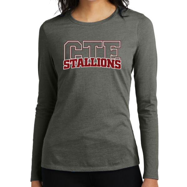 CTE Stallions - Women's Perfect Blend ® CVC Long Sleeve Tee Thumbnail