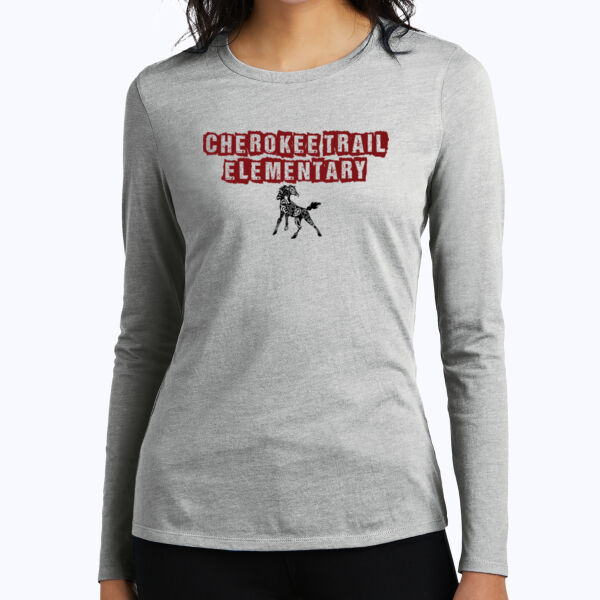 Cherokee Trail Elementary  - Women's Perfect Blend ® CVC Long Sleeve Tee Thumbnail