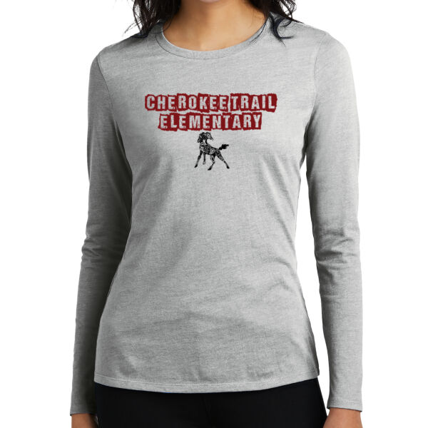 Cherokee Trail Elementary  - Women's Perfect Blend ® CVC Long Sleeve Tee Thumbnail