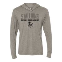 Unisex Triblend Hooded Long Sleeve Pullover T-Shirt Thumbnail