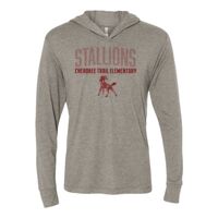 Unisex Triblend Hooded Long Sleeve Pullover T-Shirt Thumbnail